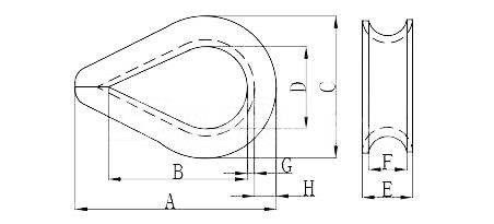 Fingeri in acciaio inossidabile standard per accessori per corde di filo extra pesanti G-414