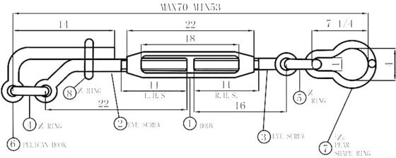 Turni di stainless steel metrico di decklashing US tipo di lavorazione